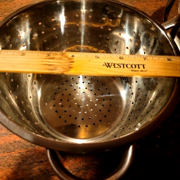 Two 3 QT Stainless Steel Colander Set of 2 - Picture 9 of 10